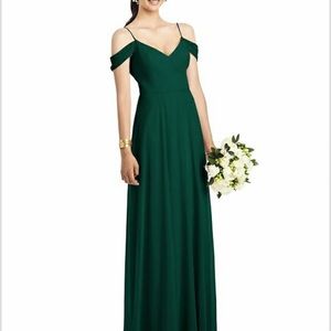 Dessy hunter green bridesmaid dress